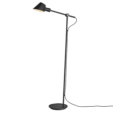 Elegant Black Floor Lamp with Adjustable Swivel – Modern Standing Lamp for Living Room Lighting 0